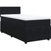 Image de vidaXL Lit boxspring avec matelas noir 90x200 cm velours