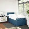 Image de vidaXL Lit boxspring avec matelas bleu 90x200 cm velours