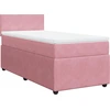 Image de vidaXL Lit boxspring avec matelas rose 90x200 cm velours
