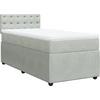 Image de vidaXL Lit boxspring avec matelas gris clair 90x200 cm velours