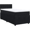 Image de vidaXL Lit boxspring avec matelas noir 90x200 cm velours