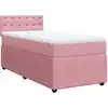 Image de vidaXL Lit boxspring avec matelas rose 90x200 cm velours