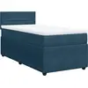 Image de vidaXL Lit boxspring avec matelas bleu 90x200 cm velours