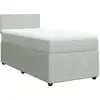 Image de vidaXL Lit boxspring avec matelas gris clair 100x200 cm velours