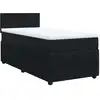 Image de vidaXL Lit boxspring avec matelas noir 100x200 cm velours