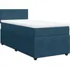 Image de vidaXL Lit boxspring avec matelas bleu 100x200 cm velours