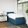 Image de vidaXL Lit boxspring avec matelas bleu 100x200 cm velours
