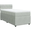 Image de vidaXL Lit boxspring avec matelas gris clair 100x200 cm velours