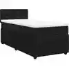 Image de vidaXL Lit boxspring avec matelas noir 100x200 cm velours