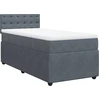 Image de vidaXL Lit boxspring avec matelas gris foncé 100x200 cm velours