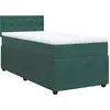 Image de vidaXL Lit boxspring avec matelas vert foncé 100x200 cm velours