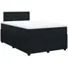 Image de vidaXL Lit boxspring avec matelas noir 120x190 cm velours