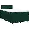 Image de vidaXL Lit boxspring avec matelas vert foncé 120x190 cm velours
