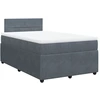 Image de vidaXL Lit boxspring avec matelas gris foncé 120x200 cm velours