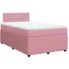 Image de vidaXL Lit boxspring avec matelas rose 120x200 cm velours