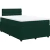 Image de vidaXL Lit boxspring avec matelas vert foncé 120x200 cm velours