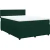 Image de vidaXL Lit boxspring avec matelas vert foncé 140x190 cm velours