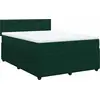 Image de vidaXL Lit boxspring avec matelas vert foncé 140x200 cm velours