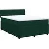 Image de vidaXL Lit boxspring avec matelas vert foncé 160x200 cm velours