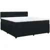 Image de vidaXL Lit boxspring avec matelas noir 180x200 cm velours