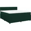 Image de vidaXL Lit boxspring avec matelas vert foncé 180x200 cm velours