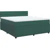 Image de vidaXL Lit boxspring avec matelas vert foncé 180x200 cm velours