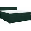 Image de vidaXL Lit boxspring avec matelas vert foncé 200x200 cm velours