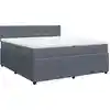 Image de vidaXL Lit boxspring avec matelas gris foncé 200x200 cm velours