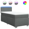 Image de vidaXL Lit boxspring avec matelas gris foncé 80x200 cm Tissu