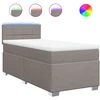 Image de vidaXL Lit Boxspring avec matelas Taupe 80x200 cm Tissu
