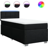 Image de vidaXL Lit boxspring avec matelas noir 100x200 cm tissu