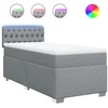 Image de vidaXL Lit boxspring avec matelas gris clair 100x200 cm Tissu