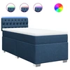 Image de vidaXL Lit boxspring avec matelas bleu 100x200 cm Tissu