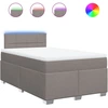 Image de vidaXL Lit Boxspring avec matelas Taupe 120x190 cm Tissu