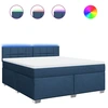 Image de vidaXL Lit boxspring avec matelas bleu 180x200 cm Tissu