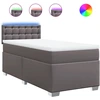 Image de vidaXL Lit boxspring avec matelas Gris 80x200 cm similicuir