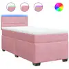 Image de vidaXL Lit boxspring avec matelas rose 80x200 cm velours