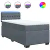 Image de vidaXL Lit boxspring avec matelas gris foncé 80x200 cm velours