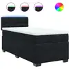 Image de vidaXL Lit boxspring avec matelas noir 90x190 cm velours