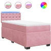 Image de vidaXL Lit boxspring avec matelas rose 90x200 cm velours