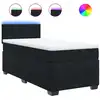 Image de vidaXL Lit boxspring avec matelas noir 90x200 cm velours