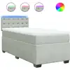 Image de vidaXL Lit boxspring avec matelas gris clair 100x200 cm velours
