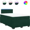Image de vidaXL Lit boxspring avec matelas vert foncé 120x190 cm velours