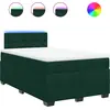 Image de vidaXL Lit boxspring avec matelas vert foncé 120x190 cm velours