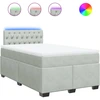 Image de vidaXL Lit boxspring avec matelas gris clair 120x200 cm velours