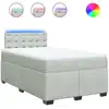Image de vidaXL Lit boxspring avec matelas gris clair 120x200 cm velours