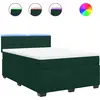 Image de vidaXL Lit boxspring avec matelas vert foncé 140x190 cm velours