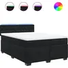 Image de vidaXL Lit boxspring avec matelas noir 140x190 cm velours