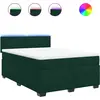 Image de vidaXL Lit boxspring avec matelas vert foncé 140x200 cm velours