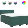 Image de vidaXL Lit boxspring avec matelas vert foncé 140x200 cm velours